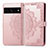 Leather Case Stands Fashionable Pattern Flip Cover Holder for Google Pixel 7 Pro 5G Rose Gold