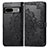 Leather Case Stands Fashionable Pattern Flip Cover Holder for Google Pixel 7a 5G Black