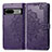 Leather Case Stands Fashionable Pattern Flip Cover Holder for Google Pixel 7a 5G Purple