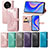 Leather Case Stands Fashionable Pattern Flip Cover Holder for Huawei Enjoy 50 Pro