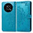 Leather Case Stands Fashionable Pattern Flip Cover Holder for Huawei Enjoy 50 Pro Blue