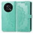 Leather Case Stands Fashionable Pattern Flip Cover Holder for Huawei Enjoy 50 Pro Green