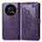 Leather Case Stands Fashionable Pattern Flip Cover Holder for Huawei Enjoy 50 Pro Purple