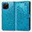 Leather Case Stands Fashionable Pattern Flip Cover Holder for Huawei Enjoy 50z Blue