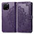 Leather Case Stands Fashionable Pattern Flip Cover Holder for Huawei Enjoy 50z Purple