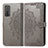 Leather Case Stands Fashionable Pattern Flip Cover Holder for Huawei Honor 10X Lite Gray