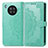 Leather Case Stands Fashionable Pattern Flip Cover Holder for Huawei Honor 50 Lite Green