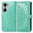 Leather Case Stands Fashionable Pattern Flip Cover Holder for Huawei Honor 60 5G Green