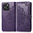 Leather Case Stands Fashionable Pattern Flip Cover Holder for Huawei Honor 60 SE 5G Purple