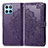 Leather Case Stands Fashionable Pattern Flip Cover Holder for Huawei Honor 70 Lite 5G Purple