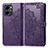 Leather Case Stands Fashionable Pattern Flip Cover Holder for Huawei Honor 80 SE 5G Purple