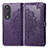 Leather Case Stands Fashionable Pattern Flip Cover Holder for Huawei Honor 90 5G Purple