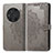 Leather Case Stands Fashionable Pattern Flip Cover Holder for Huawei Honor Magic3 5G Gray