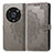 Leather Case Stands Fashionable Pattern Flip Cover Holder for Huawei Honor Magic4 Pro 5G Gray