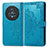 Leather Case Stands Fashionable Pattern Flip Cover Holder for Huawei Honor Magic5 5G Blue