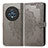 Leather Case Stands Fashionable Pattern Flip Cover Holder for Huawei Honor Magic5 5G Gray