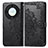 Leather Case Stands Fashionable Pattern Flip Cover Holder for Huawei Honor Magic5 Lite 5G Black