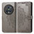 Leather Case Stands Fashionable Pattern Flip Cover Holder for Huawei Honor Magic5 Pro 5G Gray