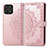 Leather Case Stands Fashionable Pattern Flip Cover Holder for Huawei Honor X30i Rose Gold