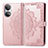 Leather Case Stands Fashionable Pattern Flip Cover Holder for Huawei Honor X7 Rose Gold