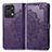 Leather Case Stands Fashionable Pattern Flip Cover Holder for Huawei Honor X7a Purple