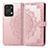 Leather Case Stands Fashionable Pattern Flip Cover Holder for Huawei Honor X7a Rose Gold