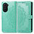 Leather Case Stands Fashionable Pattern Flip Cover Holder for Huawei Nova 10 Pro Green