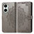 Leather Case Stands Fashionable Pattern Flip Cover Holder for Huawei Nova 10 SE Gray