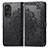 Leather Case Stands Fashionable Pattern Flip Cover Holder for Huawei Nova 9 Black