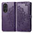 Leather Case Stands Fashionable Pattern Flip Cover Holder for Huawei Nova 9 Pro Purple