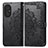 Leather Case Stands Fashionable Pattern Flip Cover Holder for Huawei Nova 9 SE Black