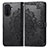 Leather Case Stands Fashionable Pattern Flip Cover Holder for Huawei Nova Y70 Black