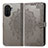 Leather Case Stands Fashionable Pattern Flip Cover Holder for Huawei Nova Y70 Gray