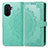 Leather Case Stands Fashionable Pattern Flip Cover Holder for Huawei Nova Y70 Green