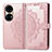 Leather Case Stands Fashionable Pattern Flip Cover Holder for Huawei P50