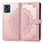 Leather Case Stands Fashionable Pattern Flip Cover Holder for Motorola Moto E13 Rose Gold