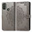 Leather Case Stands Fashionable Pattern Flip Cover Holder for Motorola Moto E30 Gray