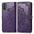 Leather Case Stands Fashionable Pattern Flip Cover Holder for Motorola Moto E30 Purple