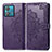 Leather Case Stands Fashionable Pattern Flip Cover Holder for Motorola Moto Edge 40 Neo 5G Purple