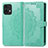 Leather Case Stands Fashionable Pattern Flip Cover Holder for Motorola Moto Edge 40 Pro 5G Green