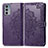 Leather Case Stands Fashionable Pattern Flip Cover Holder for Motorola Moto Edge Lite 5G Purple