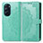 Leather Case Stands Fashionable Pattern Flip Cover Holder for Motorola Moto Edge Plus (2022) 5G Green