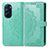 Leather Case Stands Fashionable Pattern Flip Cover Holder for Motorola Moto Edge X30 5G Green