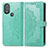 Leather Case Stands Fashionable Pattern Flip Cover Holder for Motorola Moto G Play (2023) Green