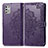 Leather Case Stands Fashionable Pattern Flip Cover Holder for Motorola Moto G Stylus (2021) Purple