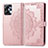 Leather Case Stands Fashionable Pattern Flip Cover Holder for Motorola Moto G13 Rose Gold