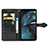 Leather Case Stands Fashionable Pattern Flip Cover Holder for Motorola Moto G14