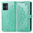 Leather Case Stands Fashionable Pattern Flip Cover Holder for Motorola Moto G14 Green