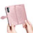 Leather Case Stands Fashionable Pattern Flip Cover Holder for Motorola Moto G200 5G