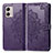 Leather Case Stands Fashionable Pattern Flip Cover Holder for Motorola Moto G53 5G Purple